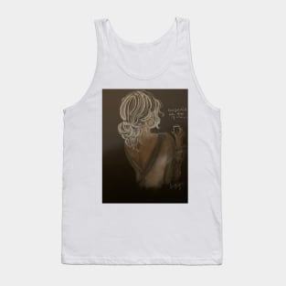 Lady drinking wine Tank Top